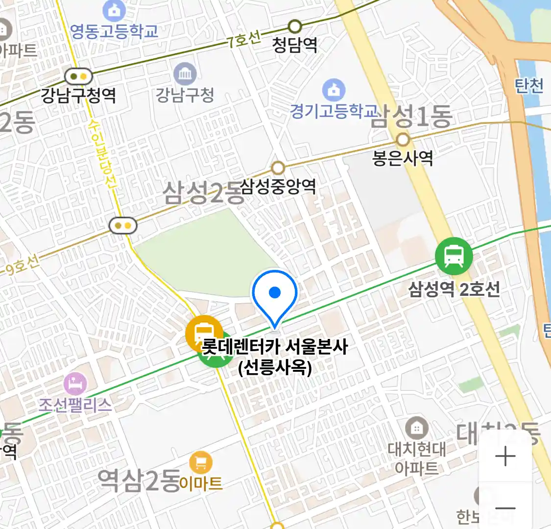 롯데렌터카 서울본사(선릉사옥) 위치