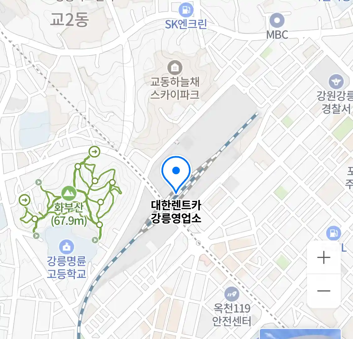 대한렌트카 강릉영업소 위치