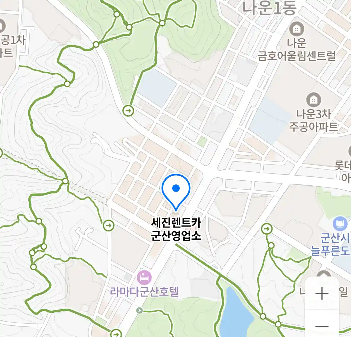 세진렌트카 군산영업소 위치