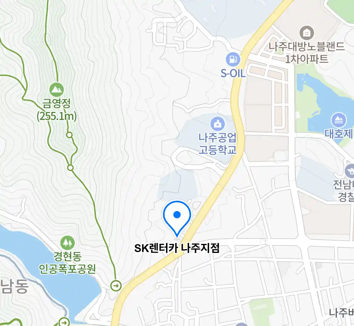SK렌터카 나주지점 지도