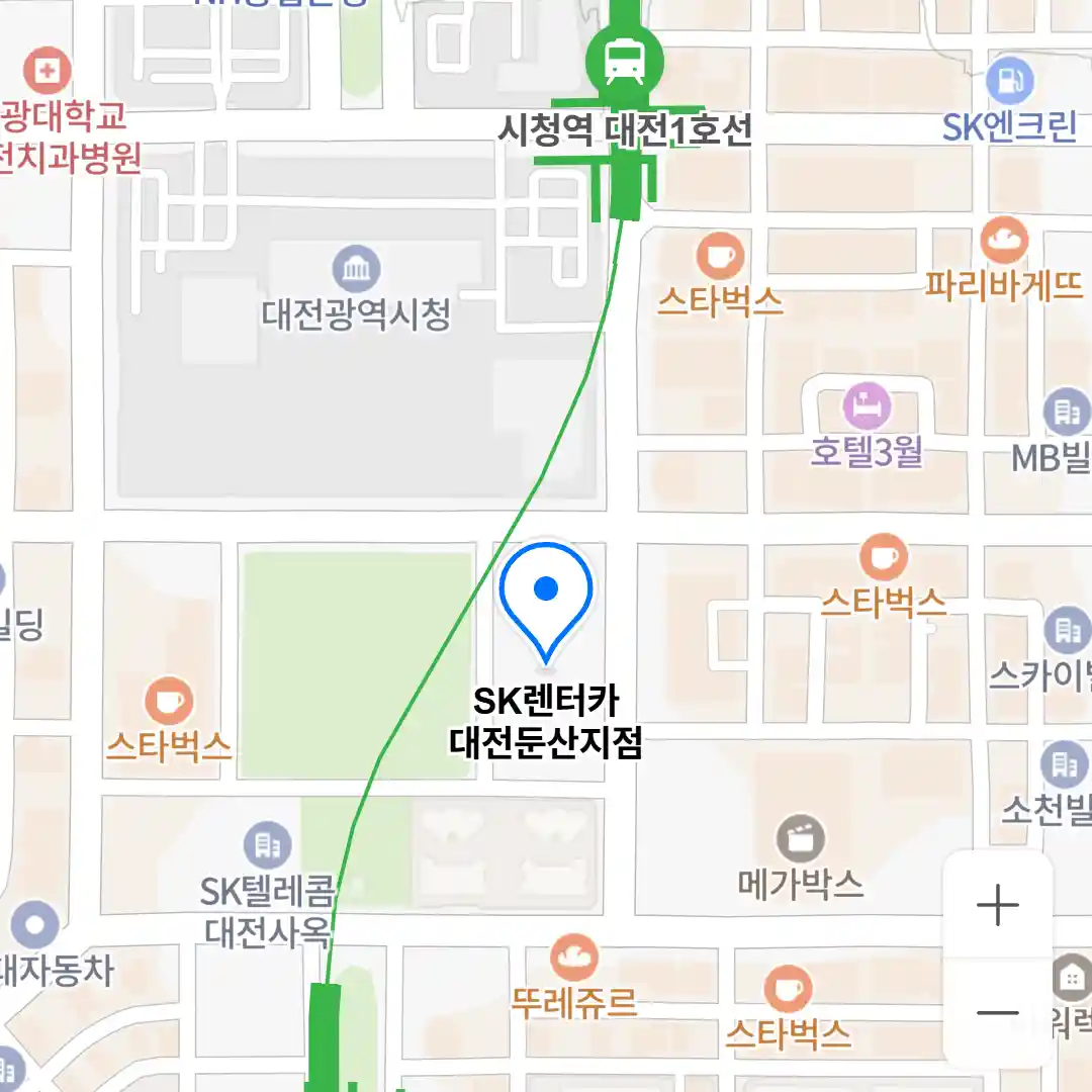 SK렌터카 대전둔산지점 위치