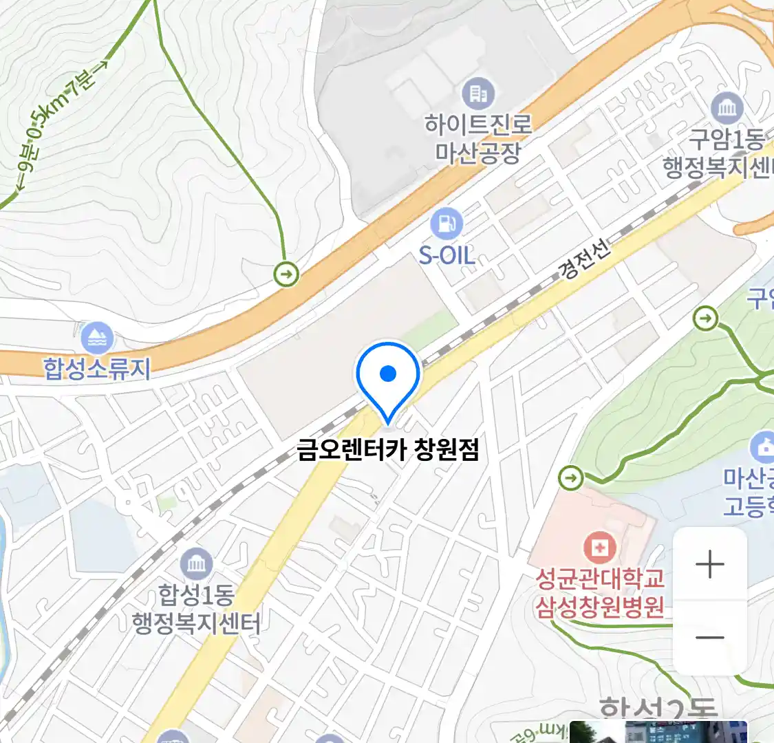 금오렌터카 창원점 위치