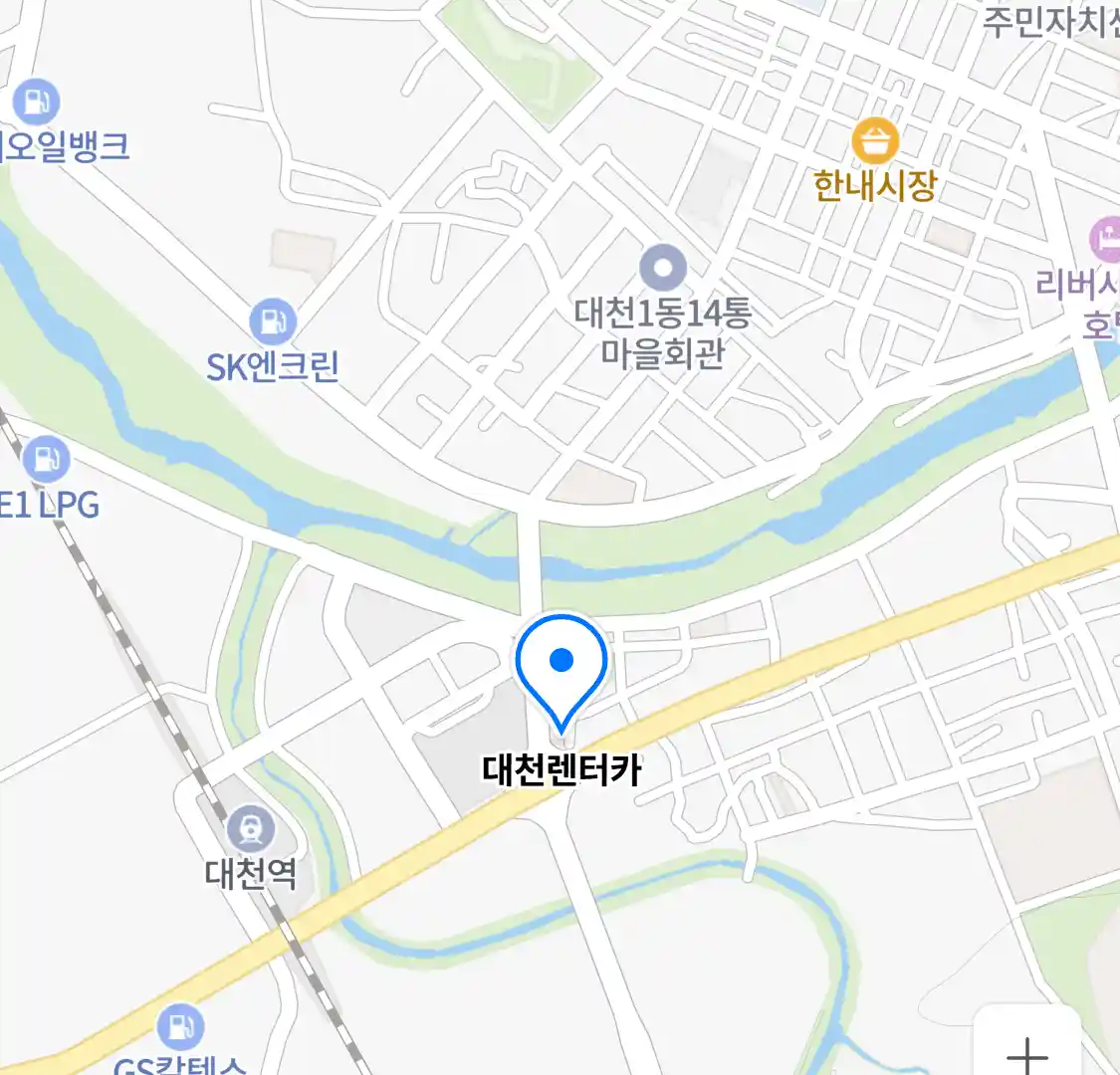 대천렌터카 위치