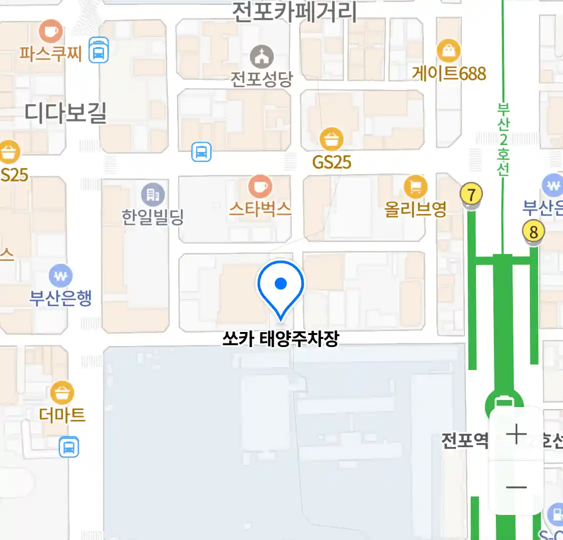 쏘카 태양주차장 위치