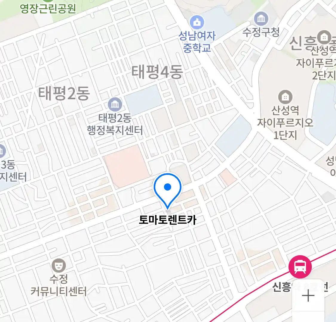 토마토렌트카 지도
