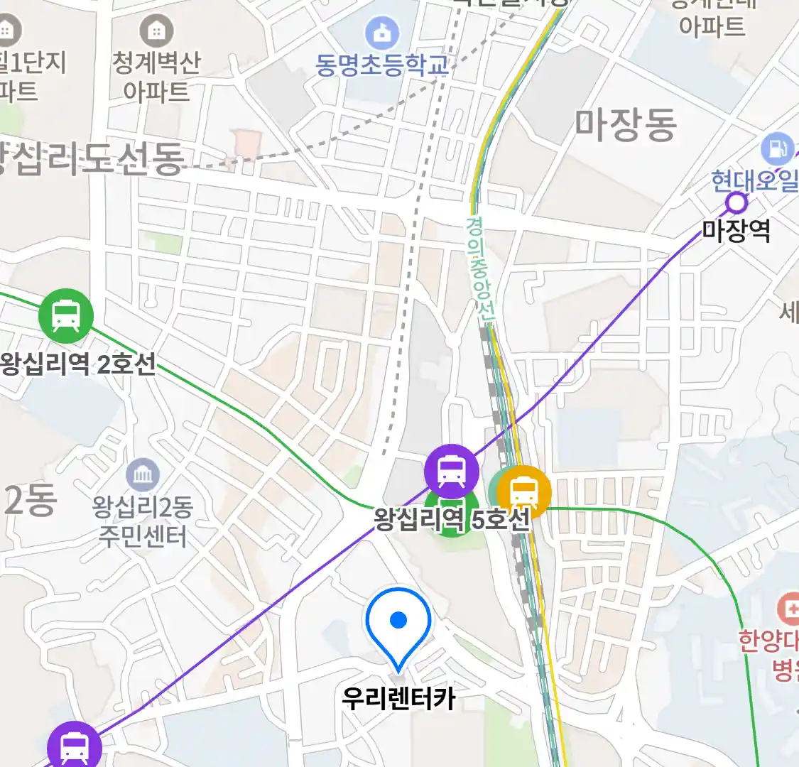 우리렌터카 지도