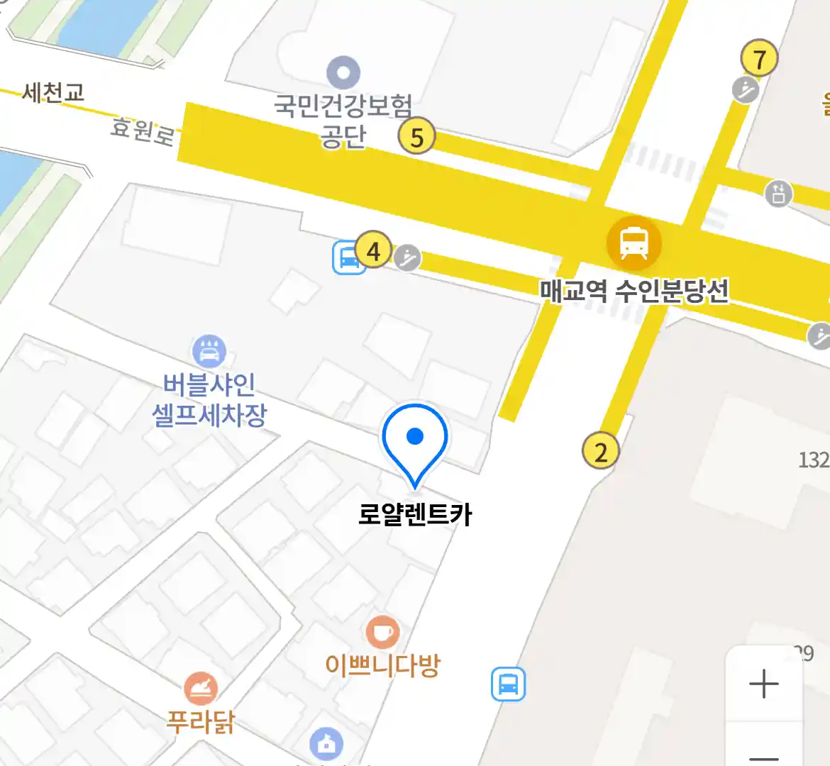로얄렌트카 위치