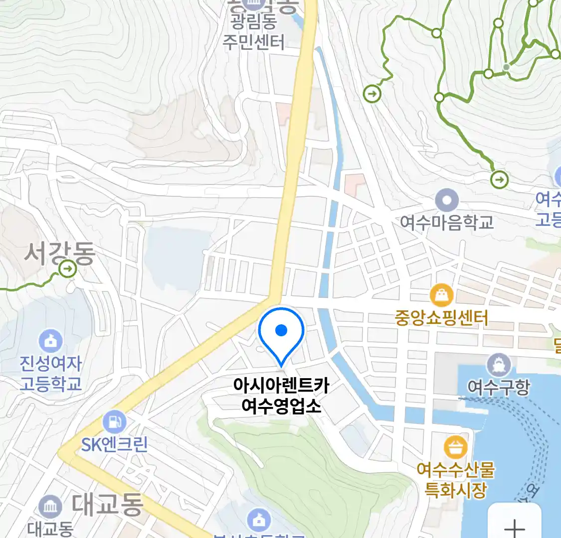 아시아렌트카 여수영업소 지도