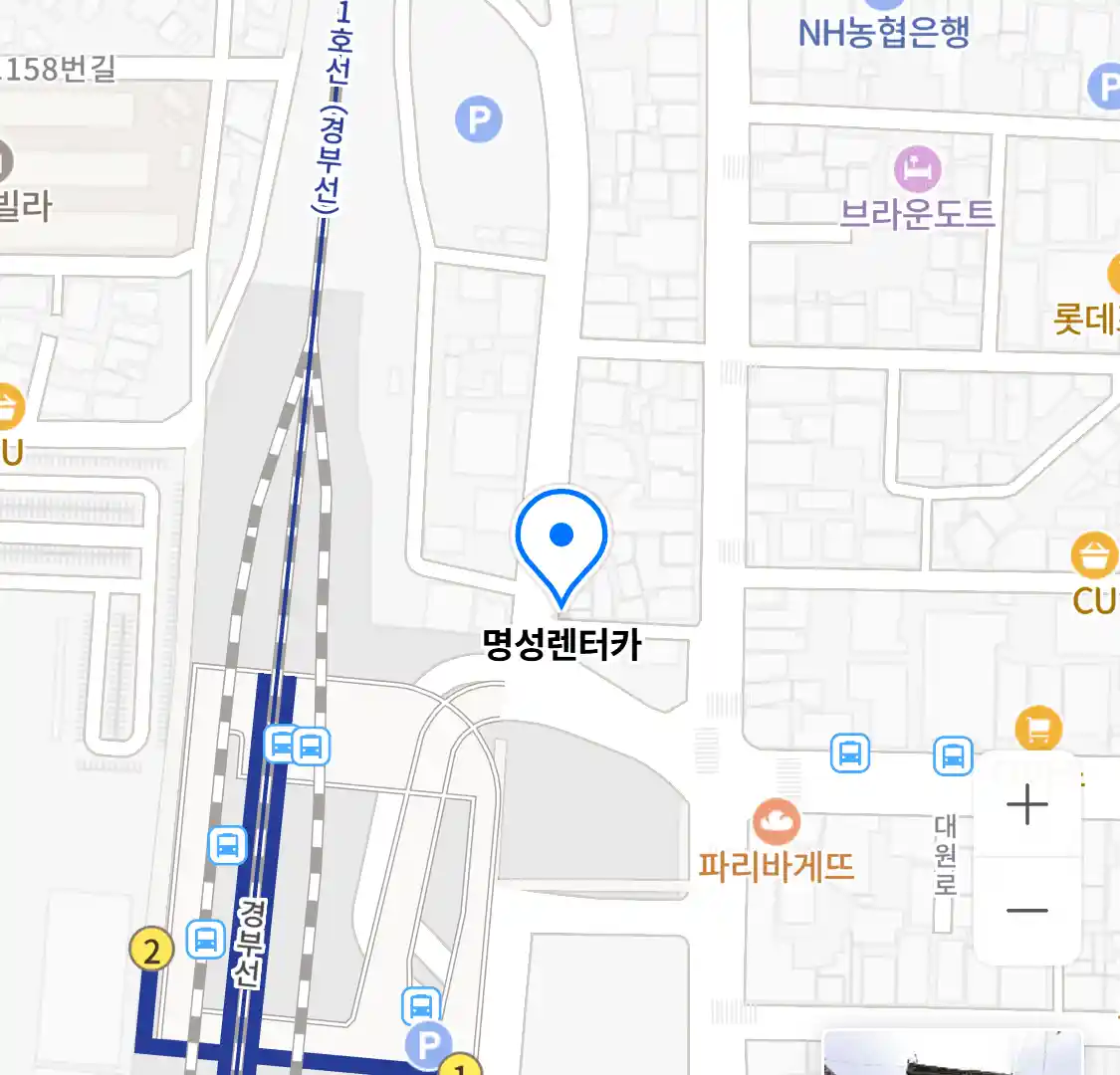 명성렌터카 지도