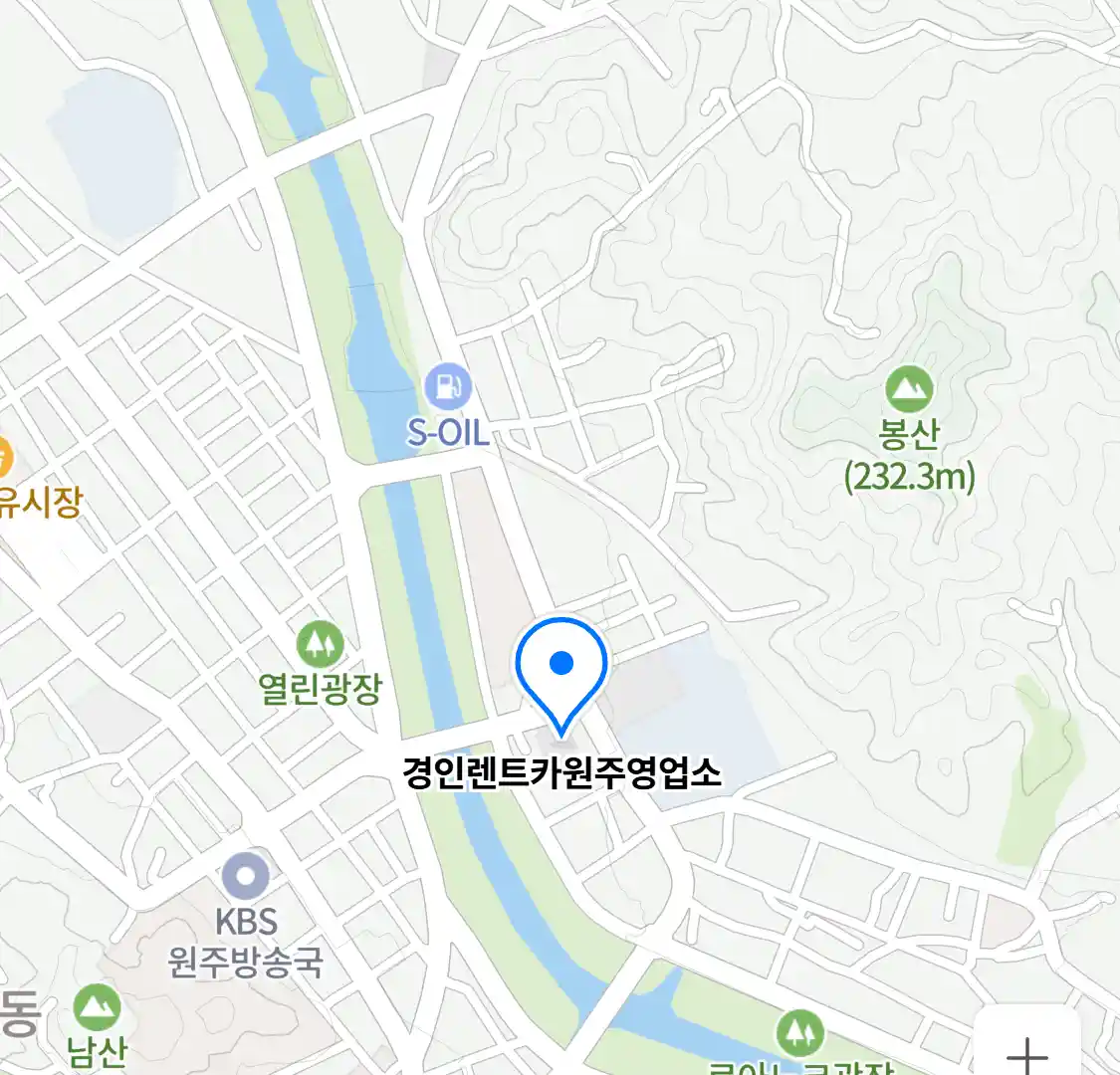 경인렌트카원주영업소 위치