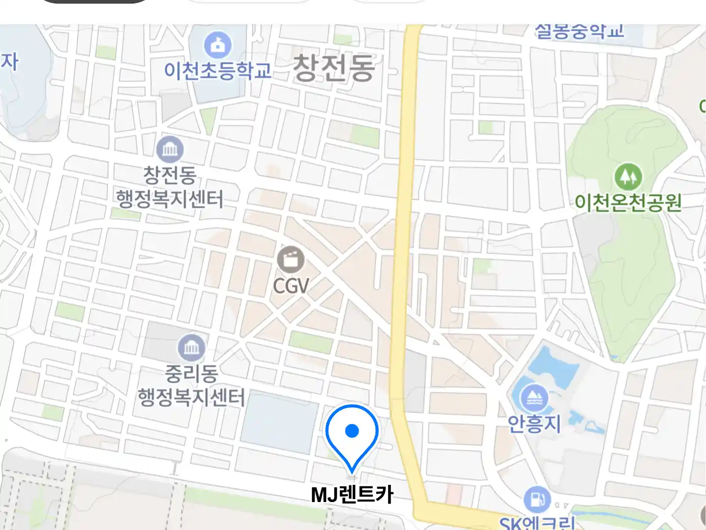 MJ렌트카 위치