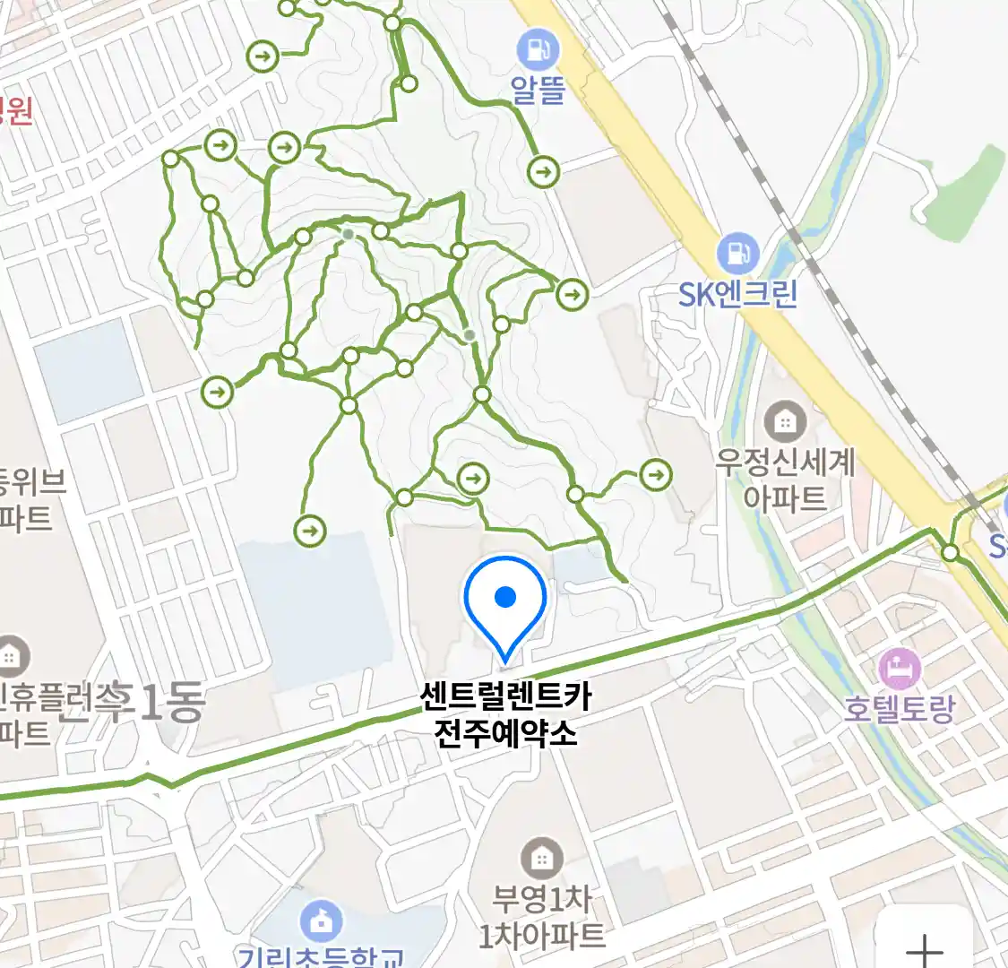 센트럴렌트카 전주예약소 위치