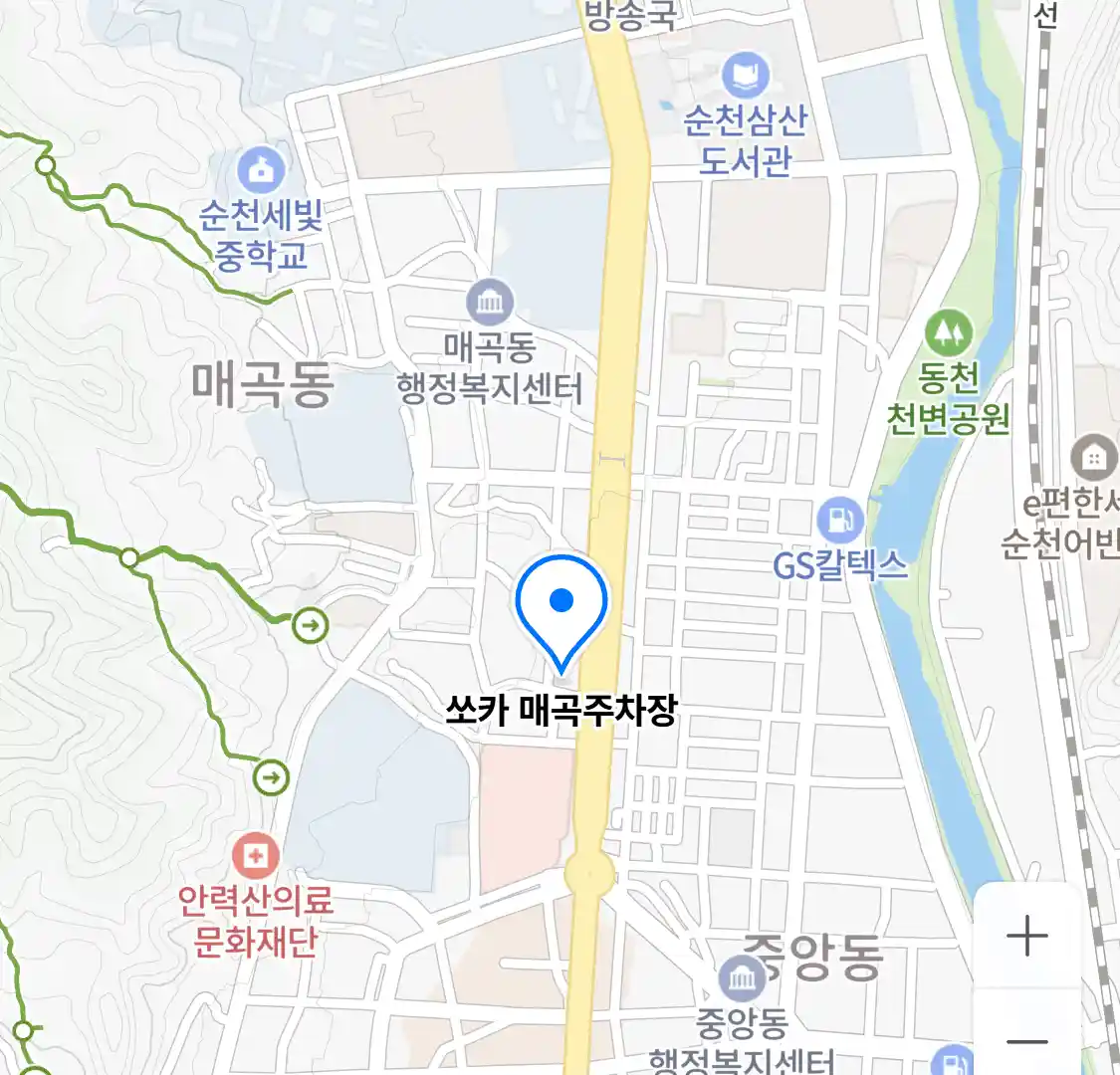 쏘카 매곡주차장 위치