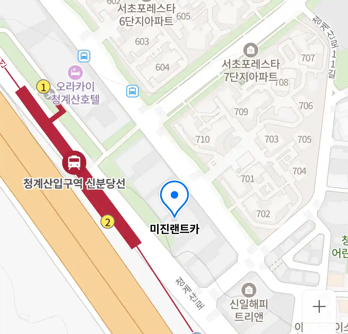 미진랜트카 위치