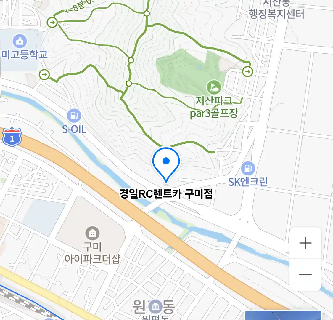 경일RC렌트카 구미점 위치