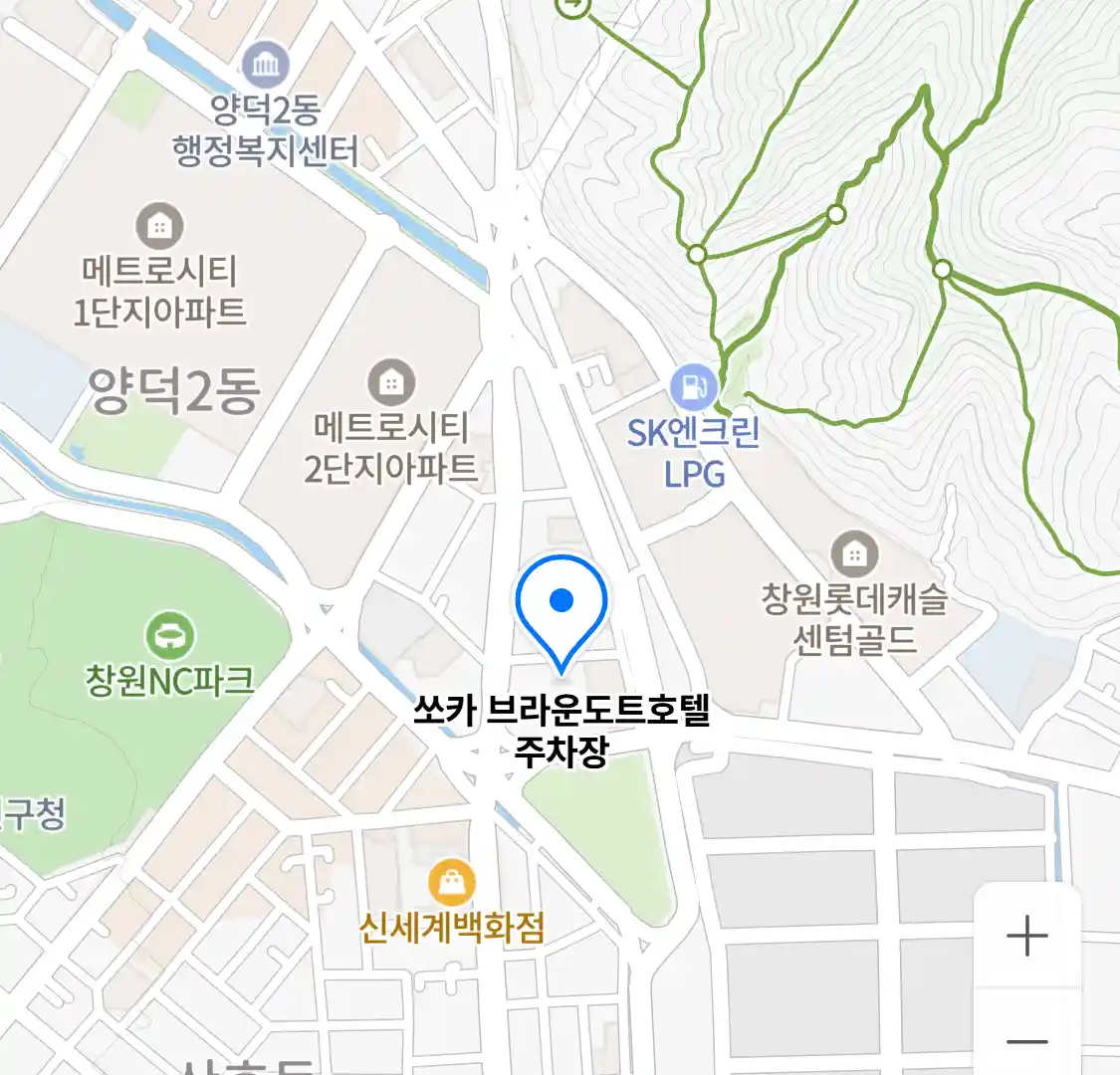 쏘카 브라운도트호텔 주차장 위치