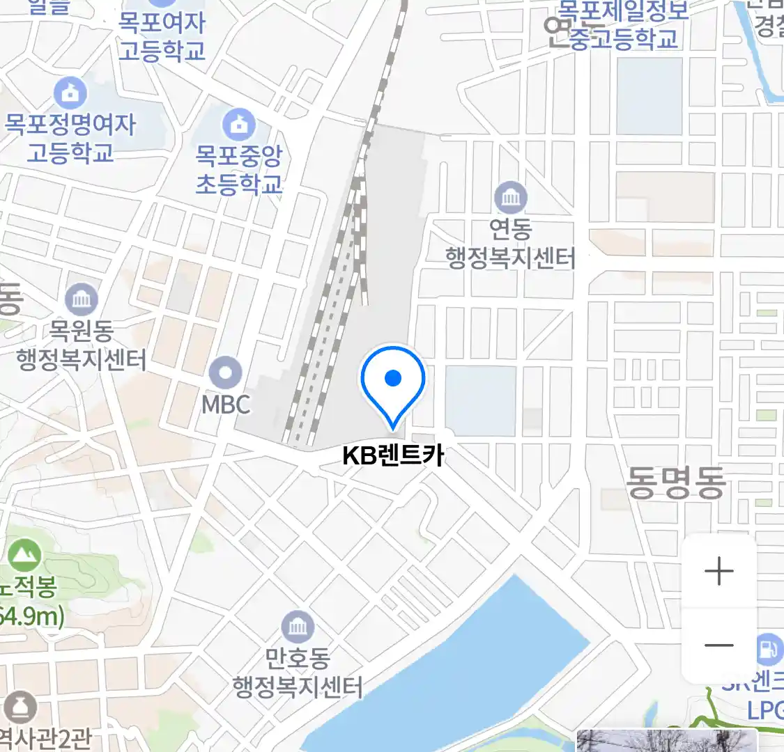 KB렌트카 지도