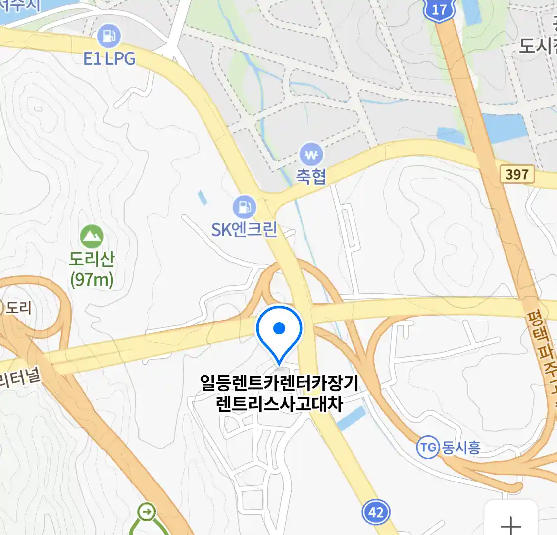 일등렌트카렌터카장기렌트리스사고대차 위치