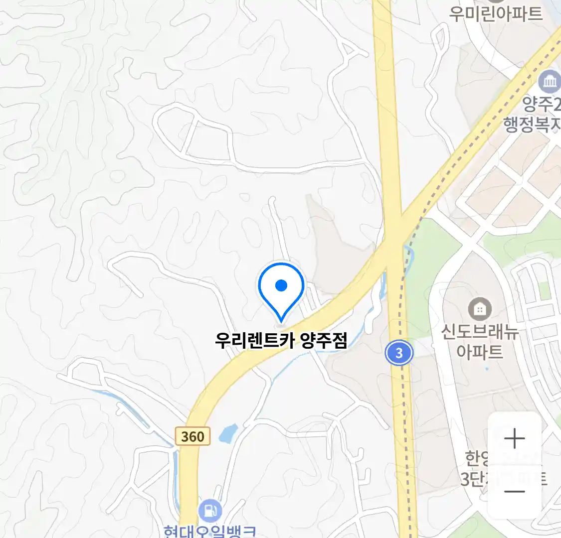 우리렌트카 양주점 위치