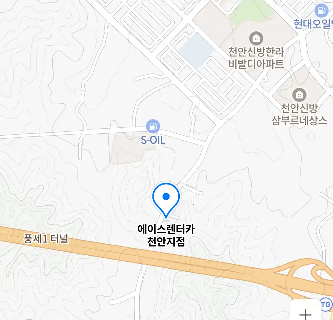 에이스렌터카 천안지점 위치