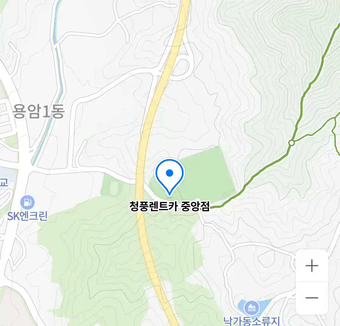 청풍렌트카 중앙점 위치