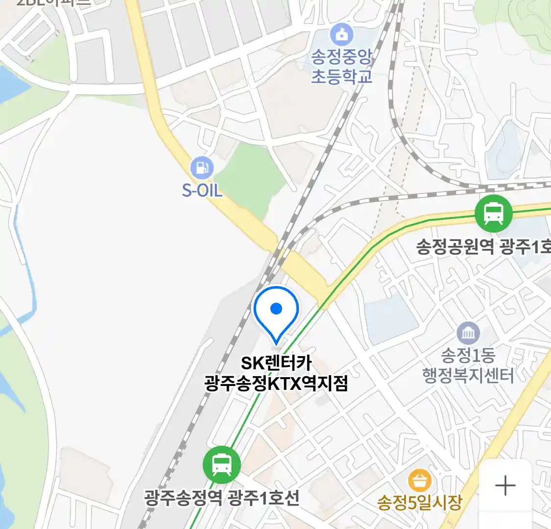 SK렌터카 광주송정KTX역지점 위치