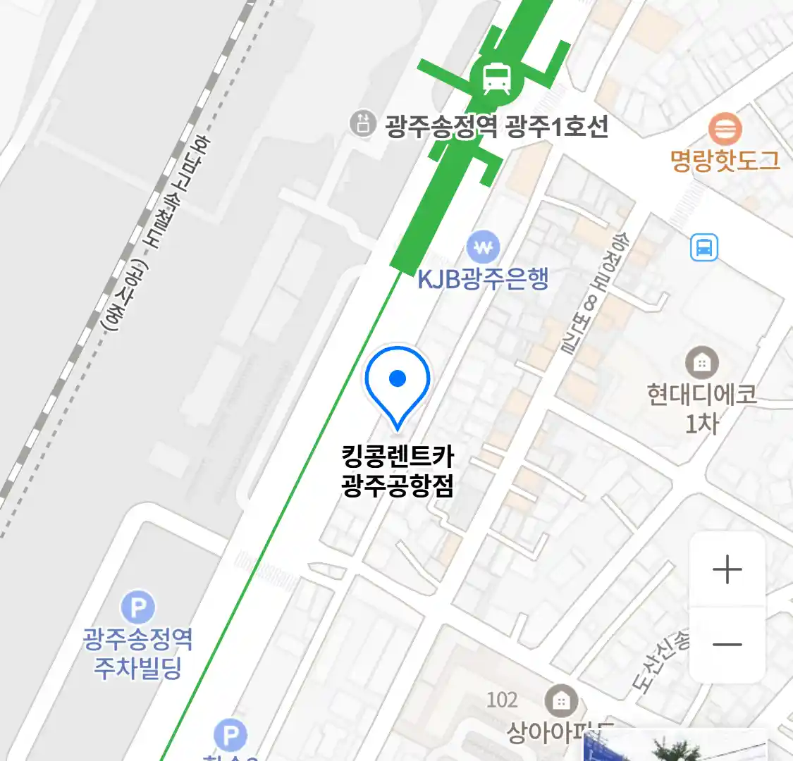 킹콩렌트카 광주공항점 위치