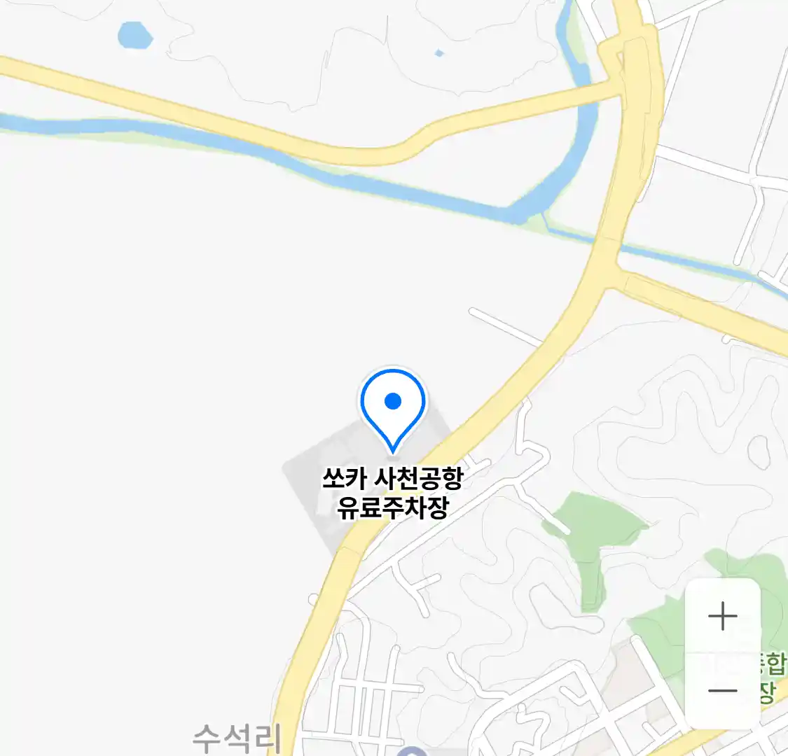 쏘카 사천공항 유료주차장 위치
