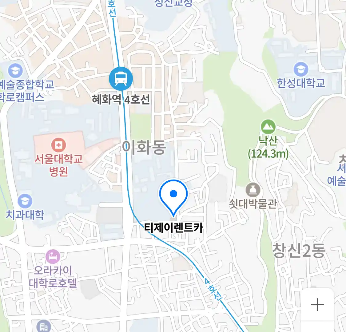 티제이렌트카 위치