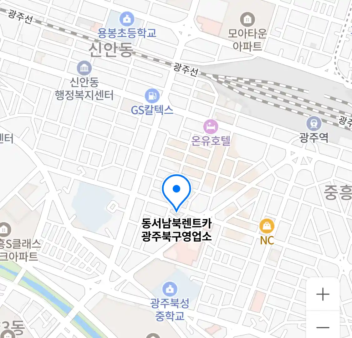 동서남북렌트카 광주북구영업소 위치