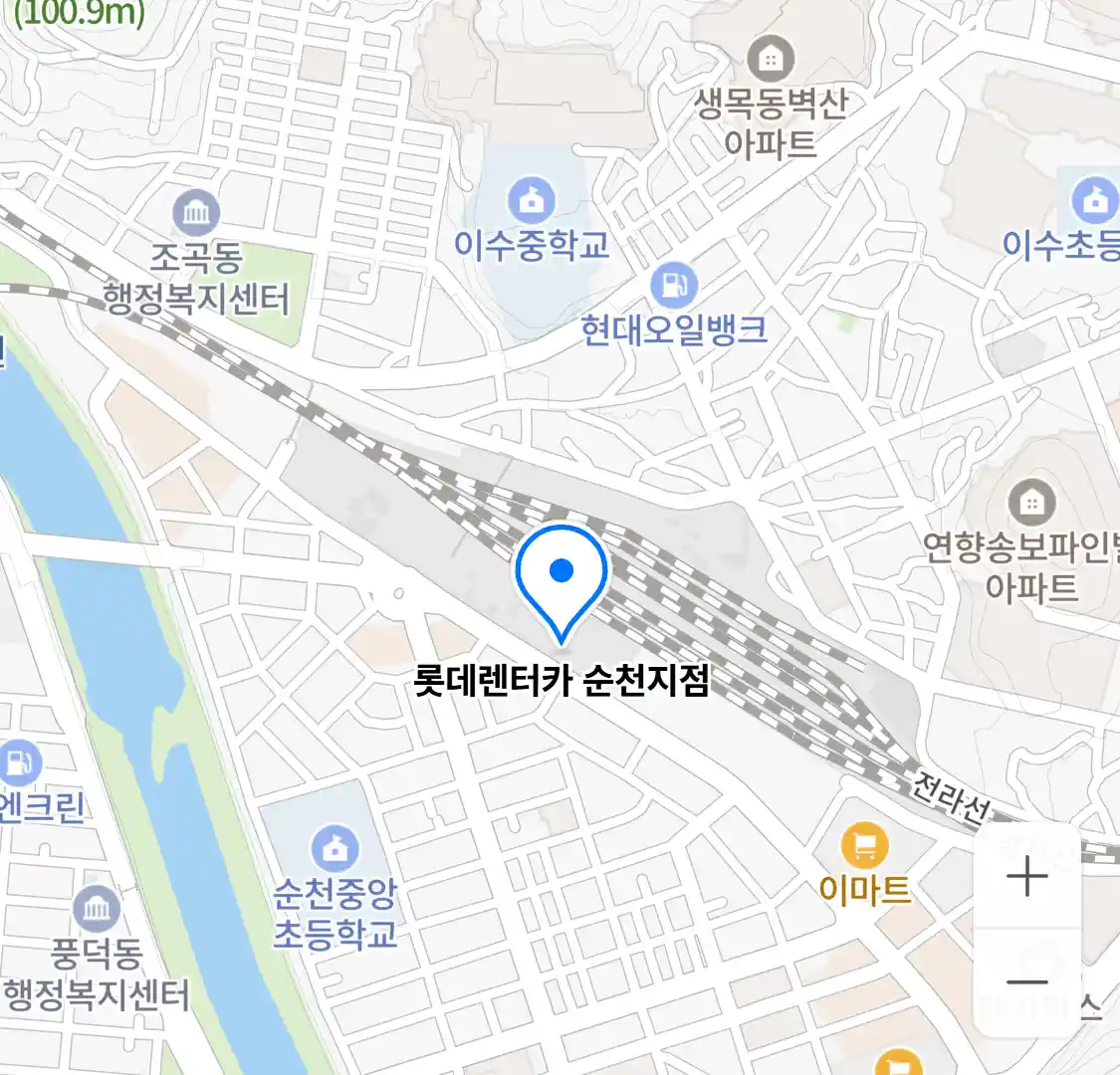 롯데렌터카 순천지점 위치