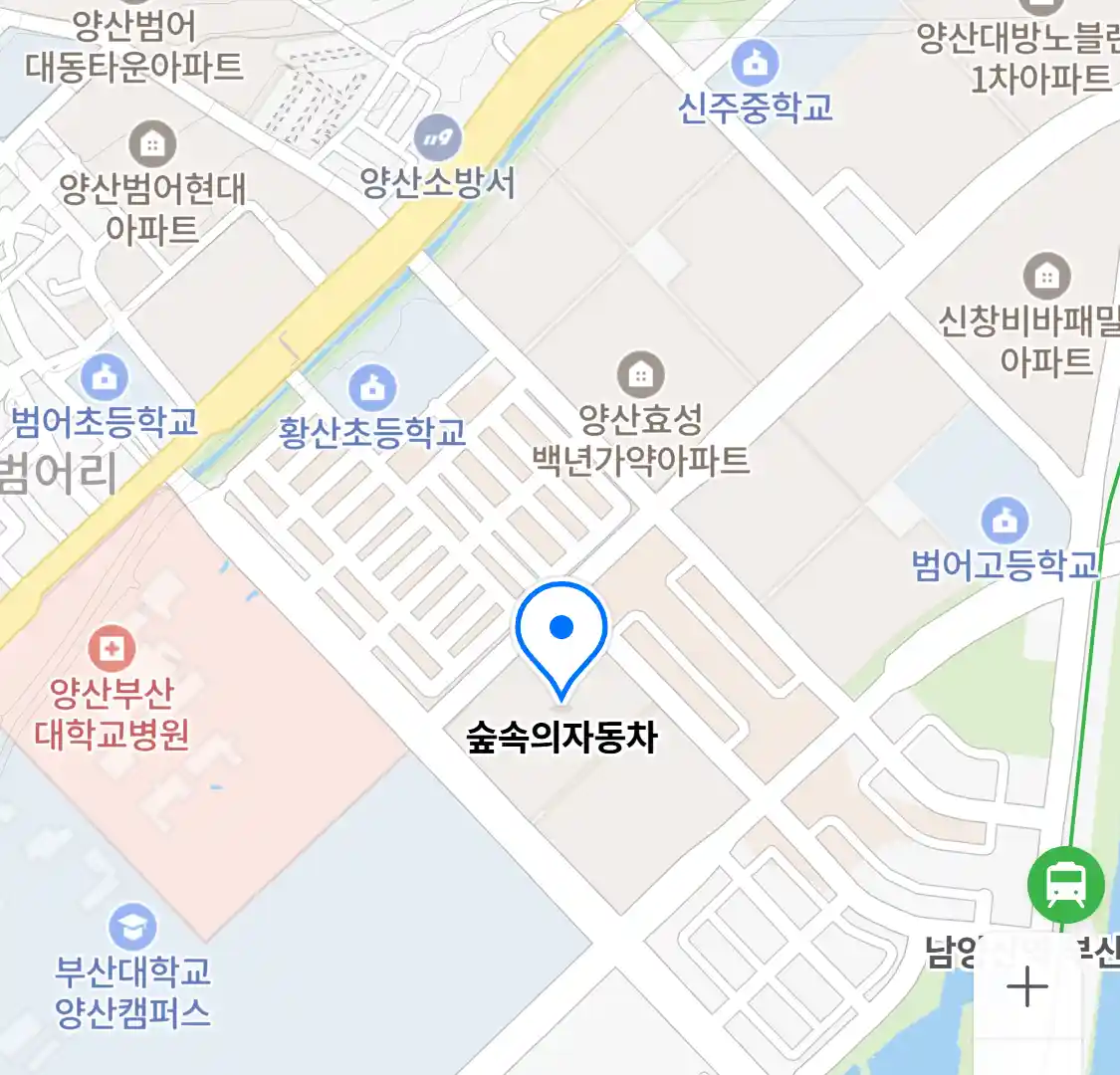 숲속의자동차 위치