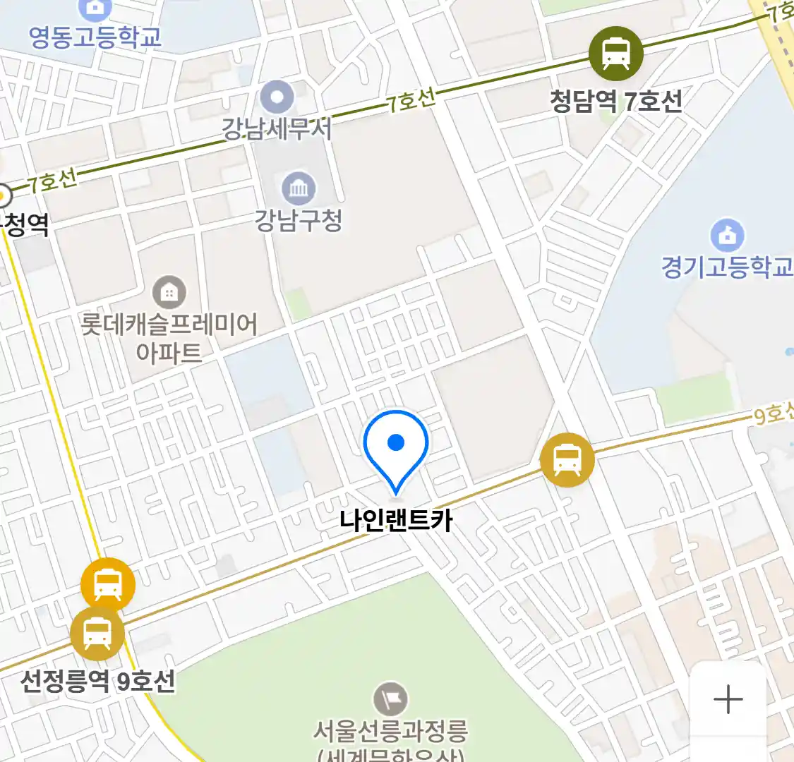 나인랜트카 위치