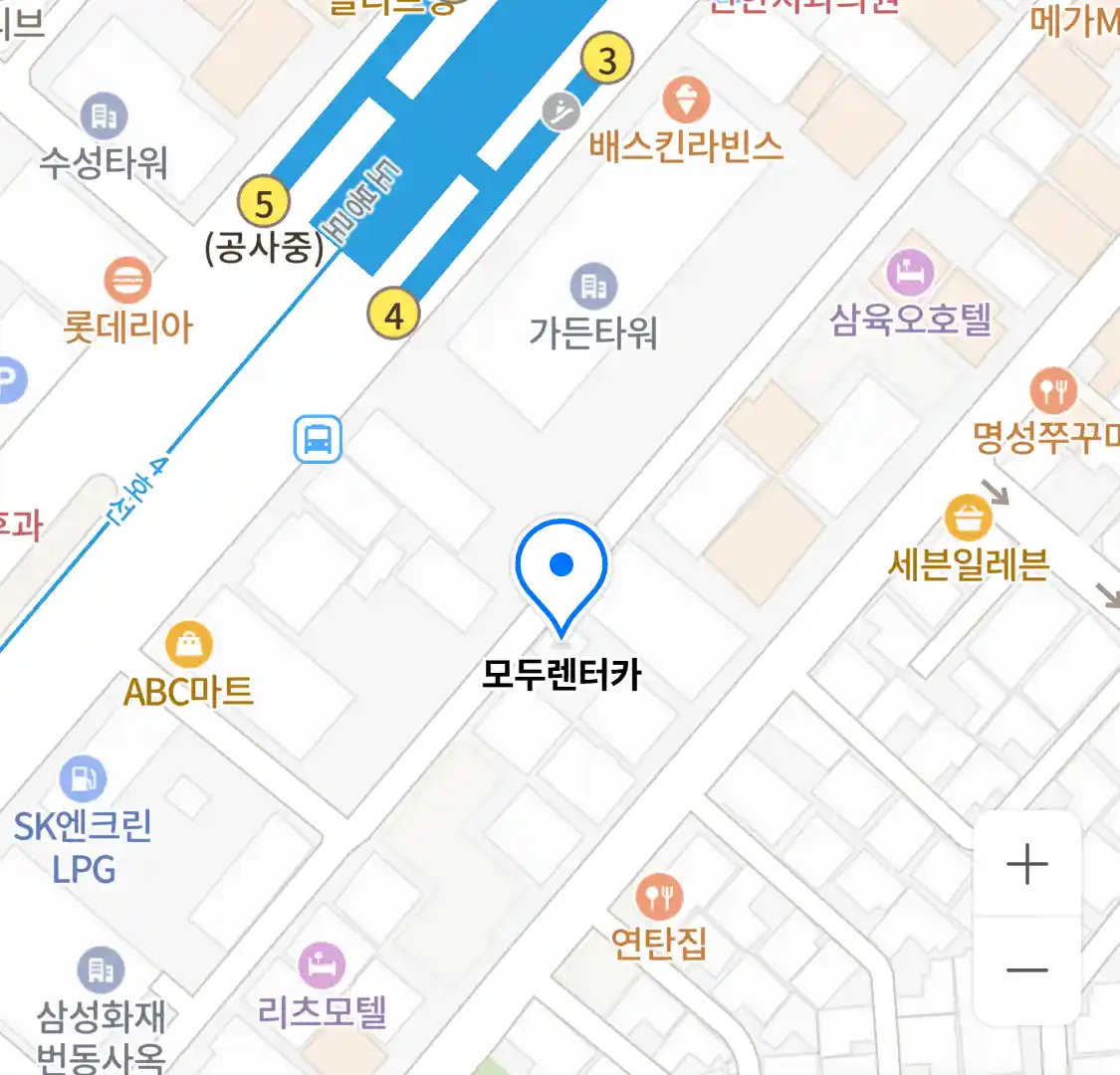 모두렌터카 지도