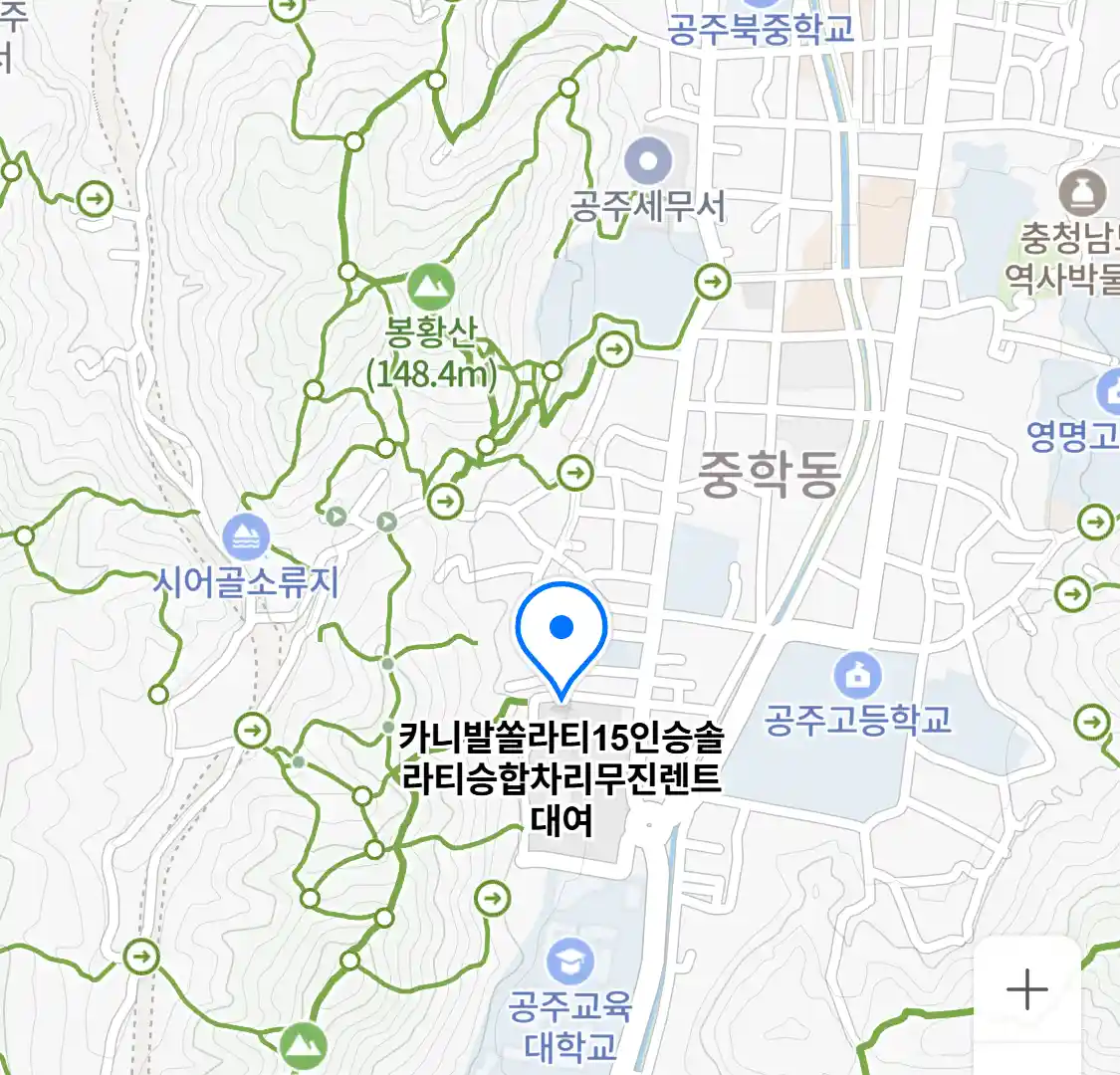 카니발쏠라티15인승솔라티승합차리무진렌트대여 위치