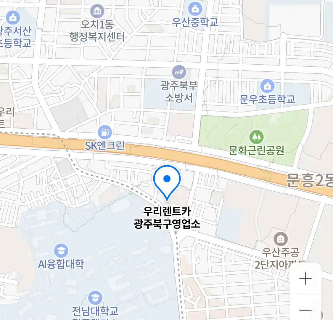 우리렌트카 광주북구영업소 위치