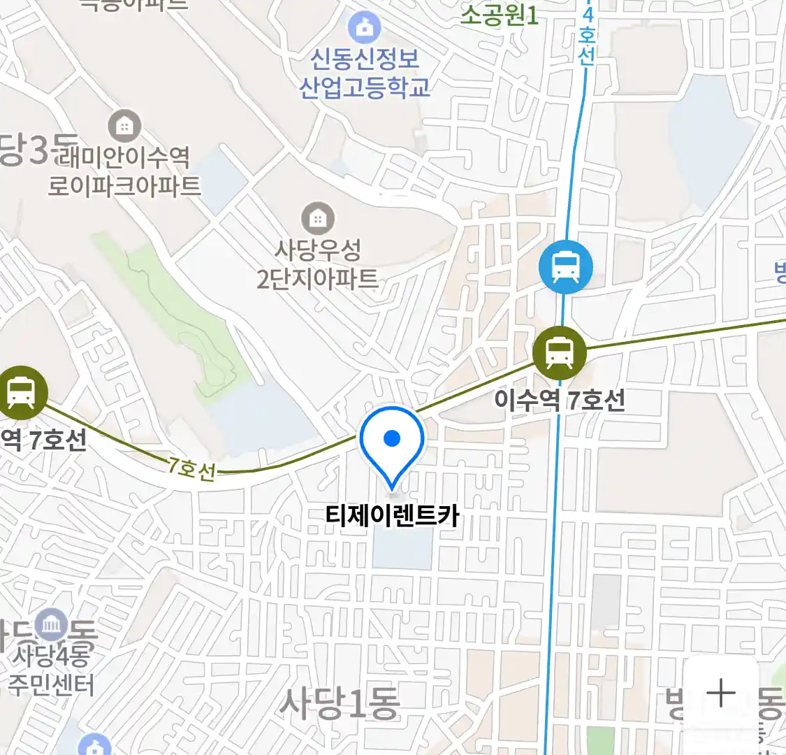 티제이렌트카 지도