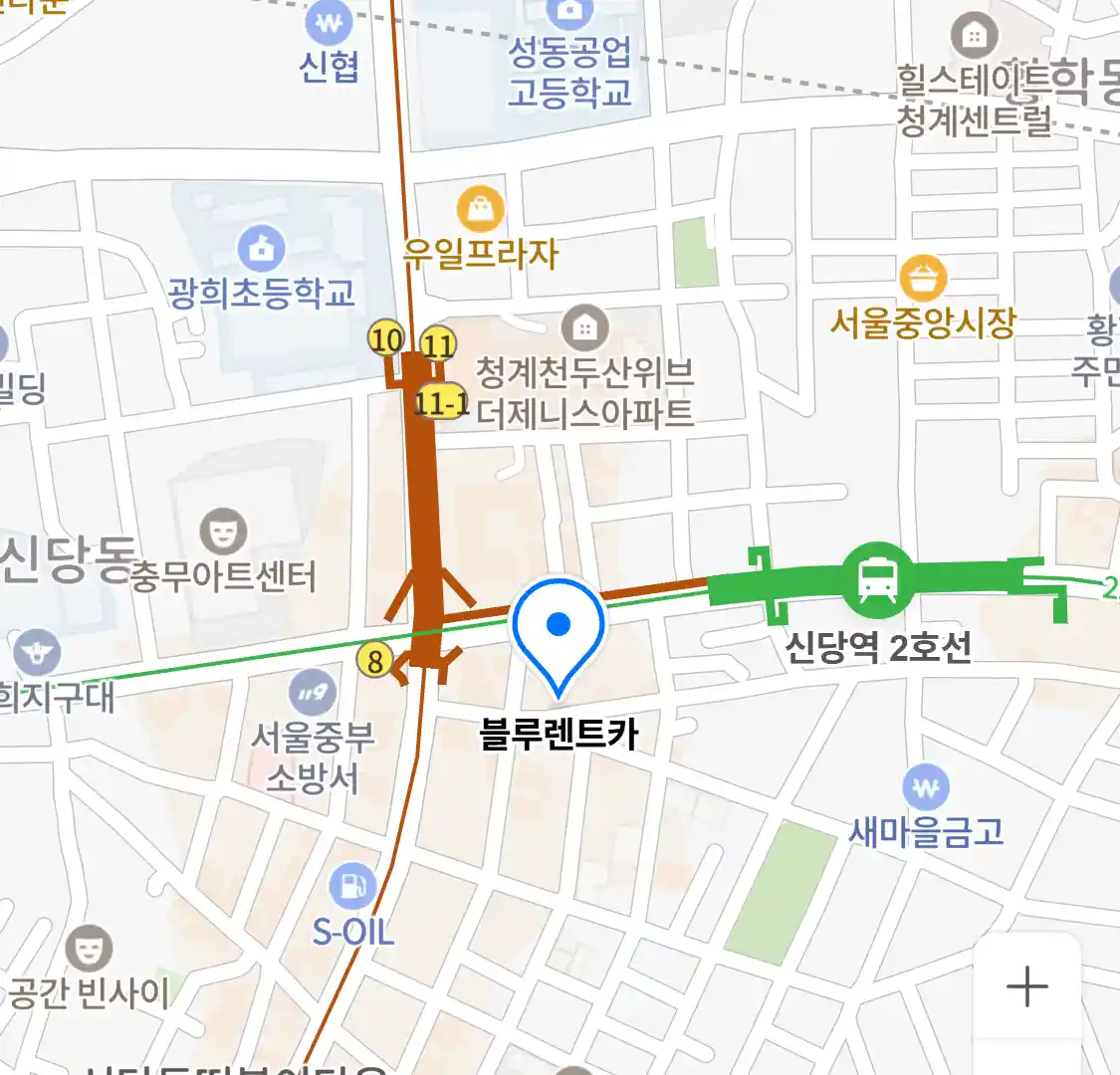 블루렌트카 지도