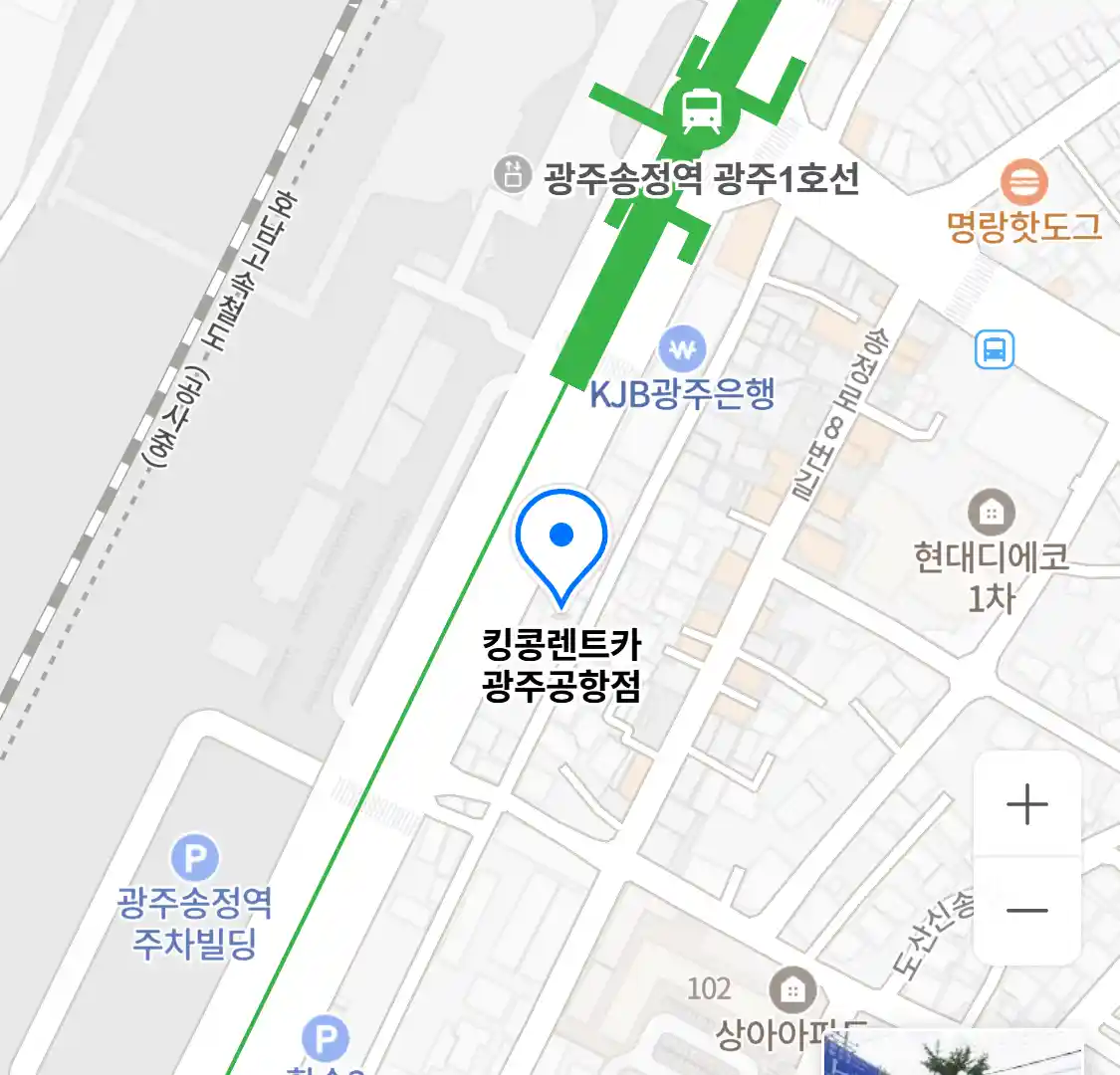 킹콩렌트카 광주공항점 위치