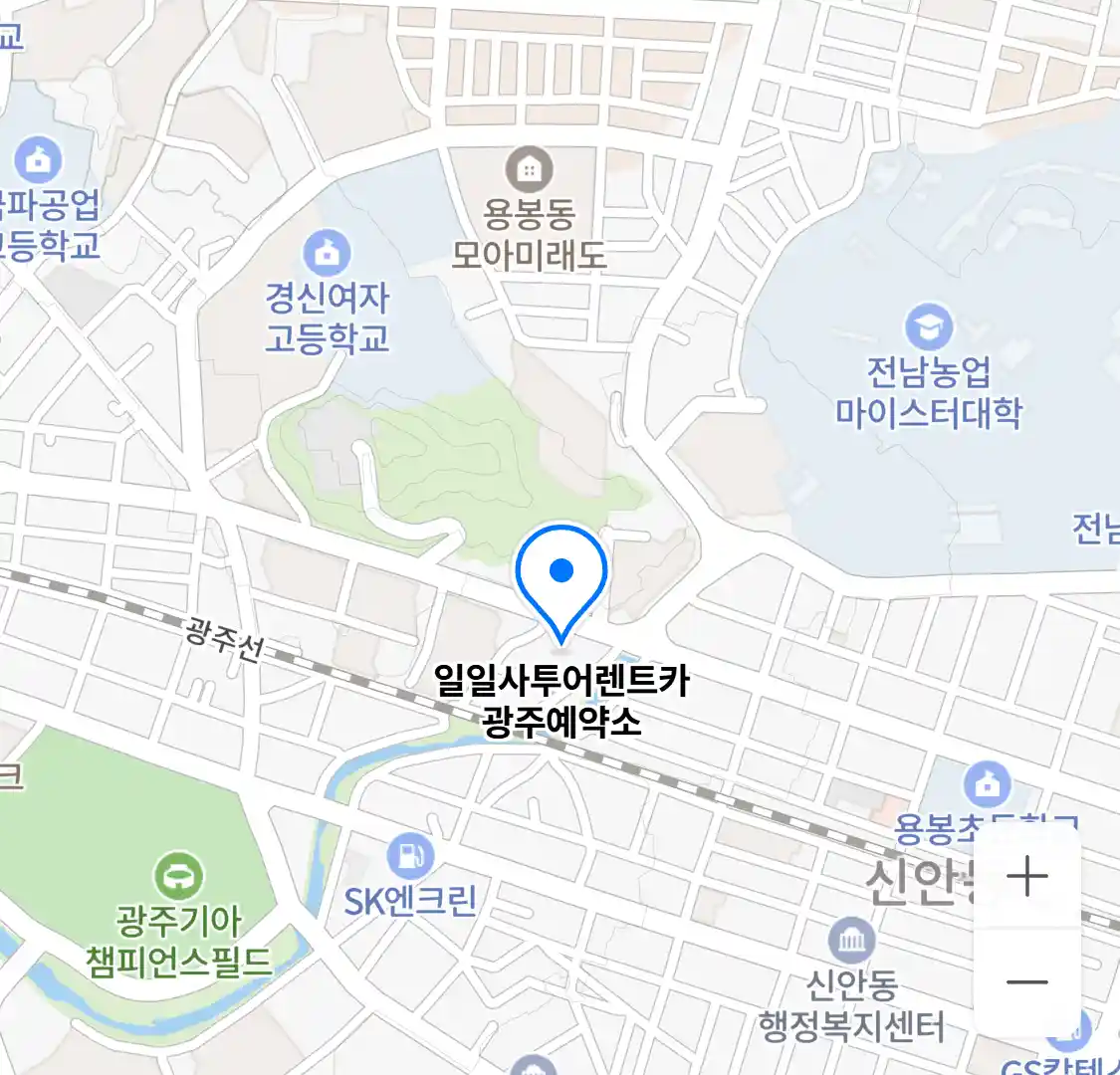 일일사투어렌트카 광주예약소 위치
